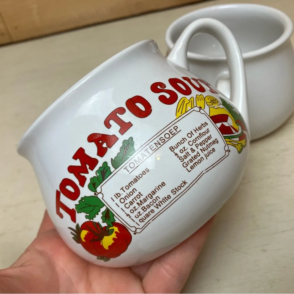 Tomato Soup Ceramic Mugs - Set of 2